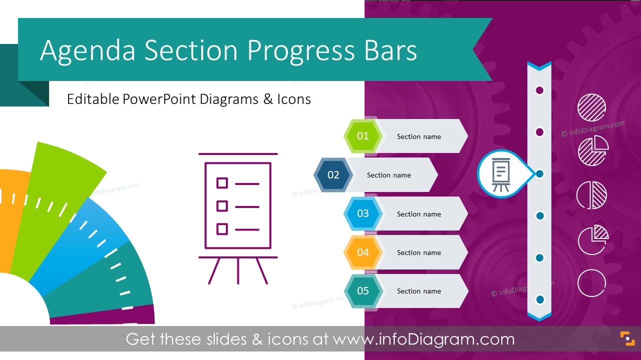 Get 24 Agenda Templates And Progress Indicator Navigation Bar Charts Section Timeline Table Of Content Presentation Outline Ppt Slides