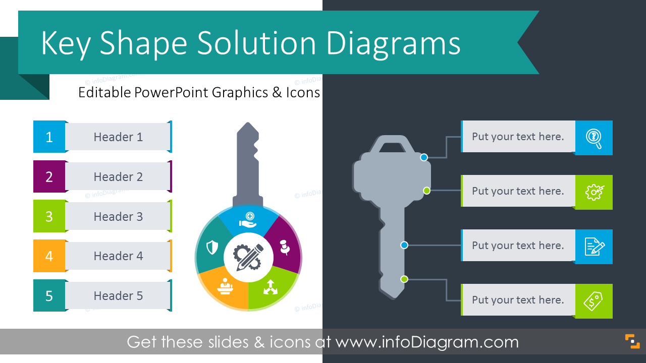 27-modern-key-infographics-flow-charts-for-presenting-solution-ppt-template