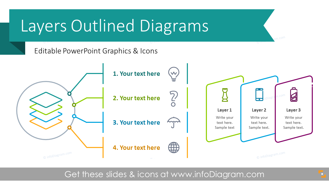 19 Multi Level Diagrams With Outlined Layered Powerpoint Graphics Template For Elegant Presentations 1485