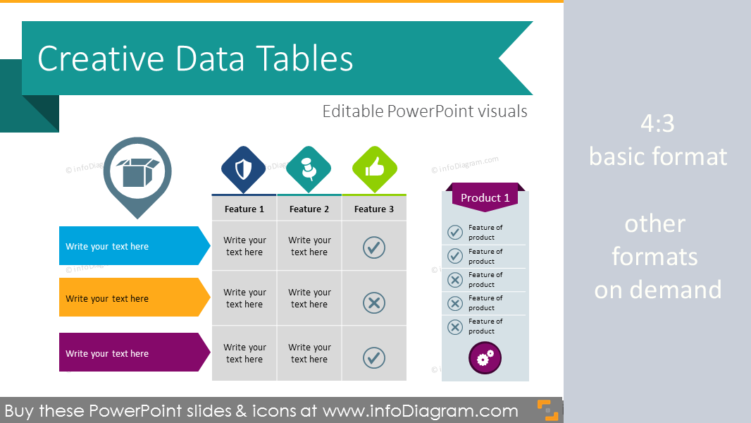 30 Creative Data Table Graphics Design Powerpoint Template