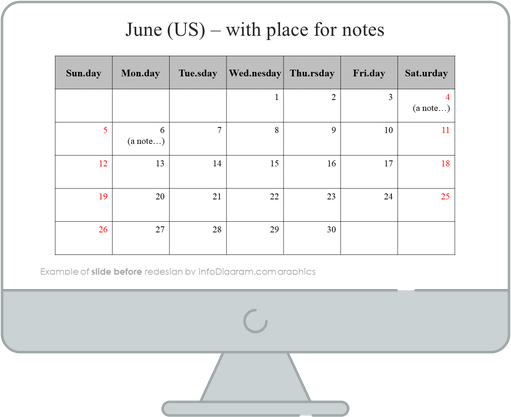 calendars us month before redesign