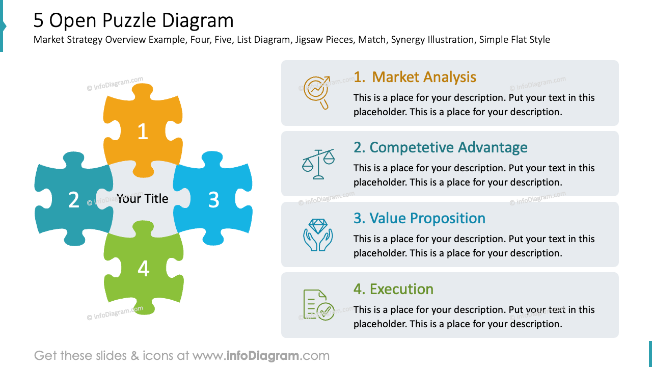 5 parts integrity diagram blue doodle scribble ppt icons