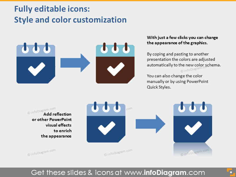 customizable style color Icons web app controls pptx clipart