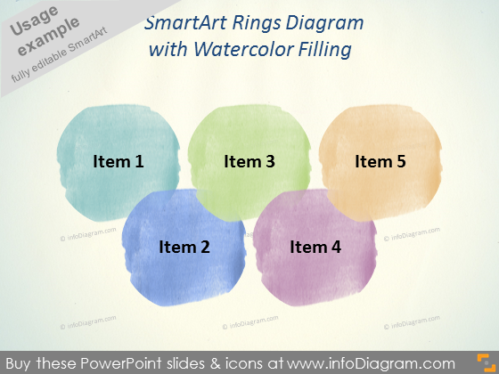 Watercolor Shapes Aquarelle Stripe Arrow Circle (PPT pictures)