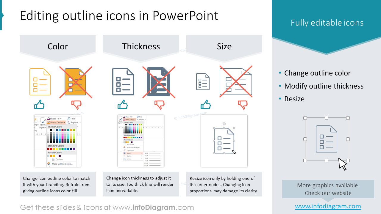 Editing outline icons in PowerPoint