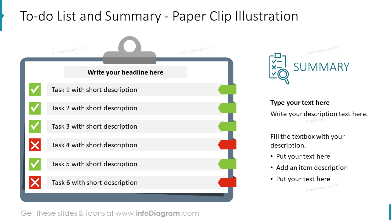 To-do List and Summary - Paper Clip Illustration