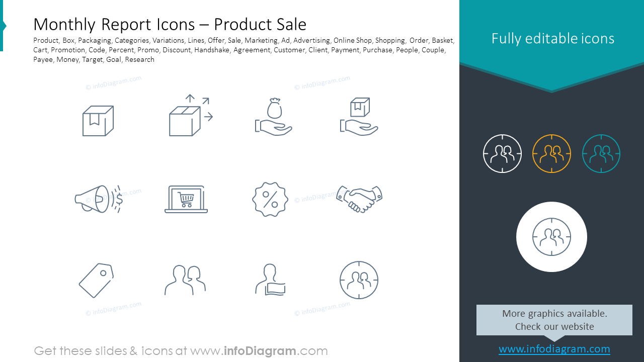 Monthly Report Icons   Product Sale
