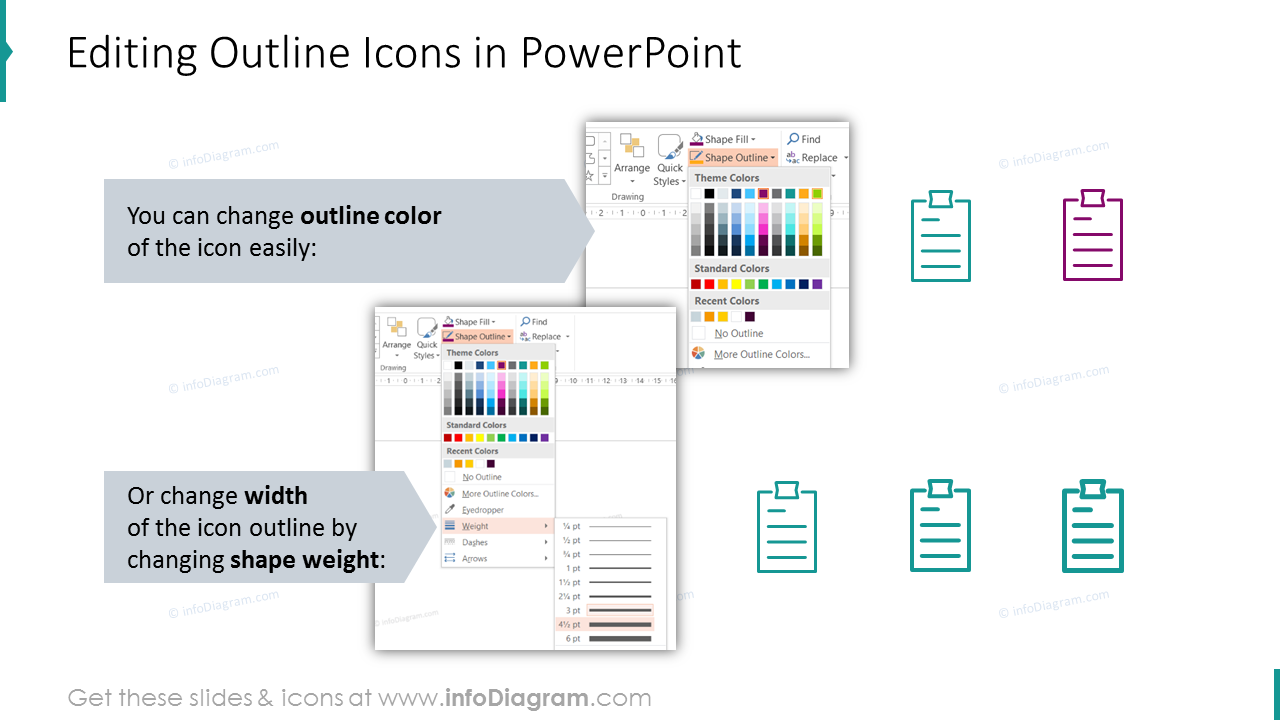 Editing Outline Icons in PowerPoint