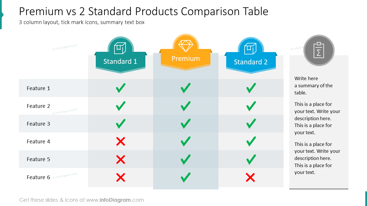 feature comparison chart template