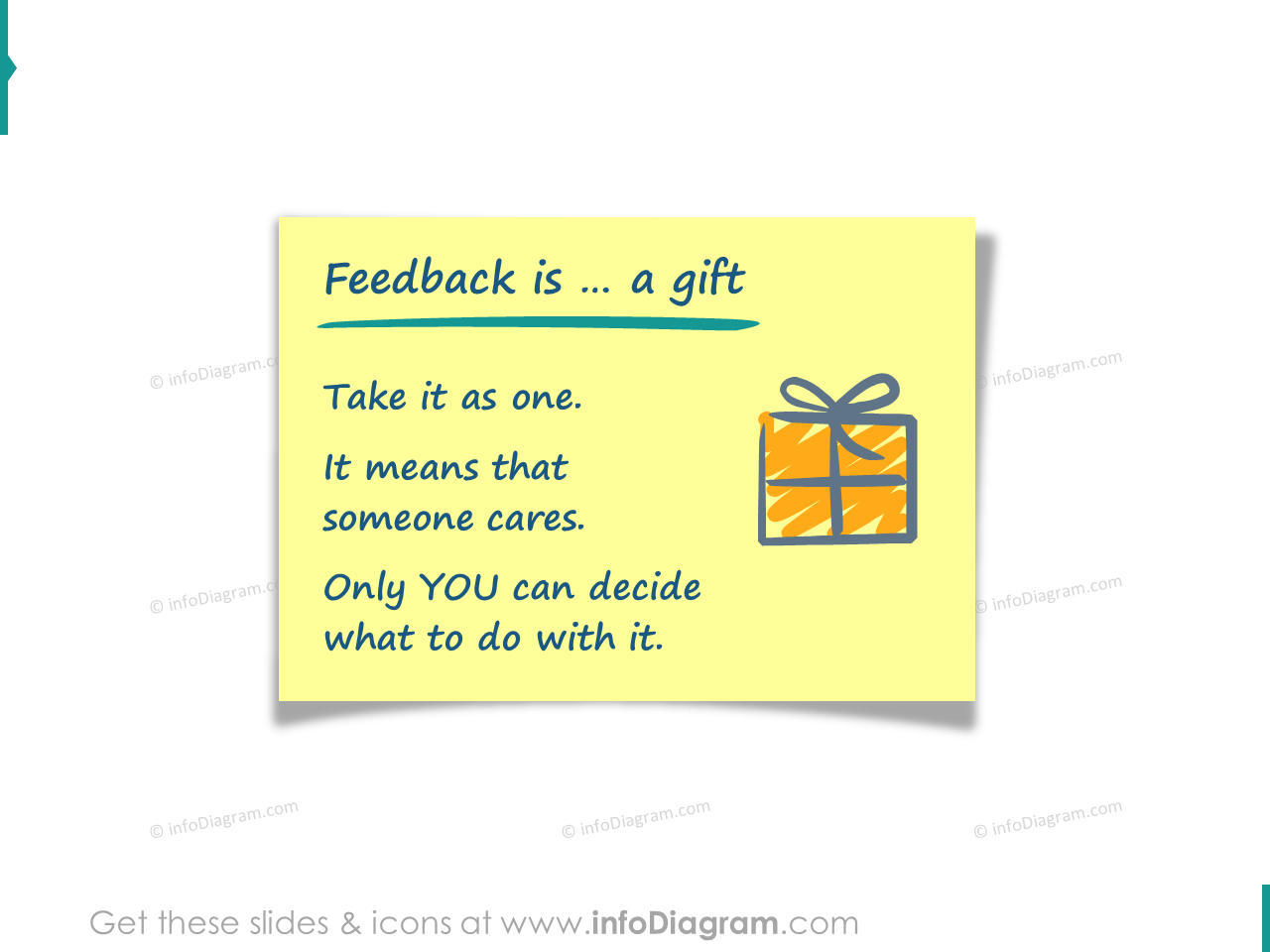 quote feedback training gift powerpoint postit clipart