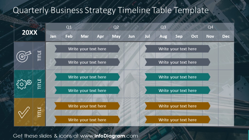 Quarterly Business Strategy PowerPoint Slide