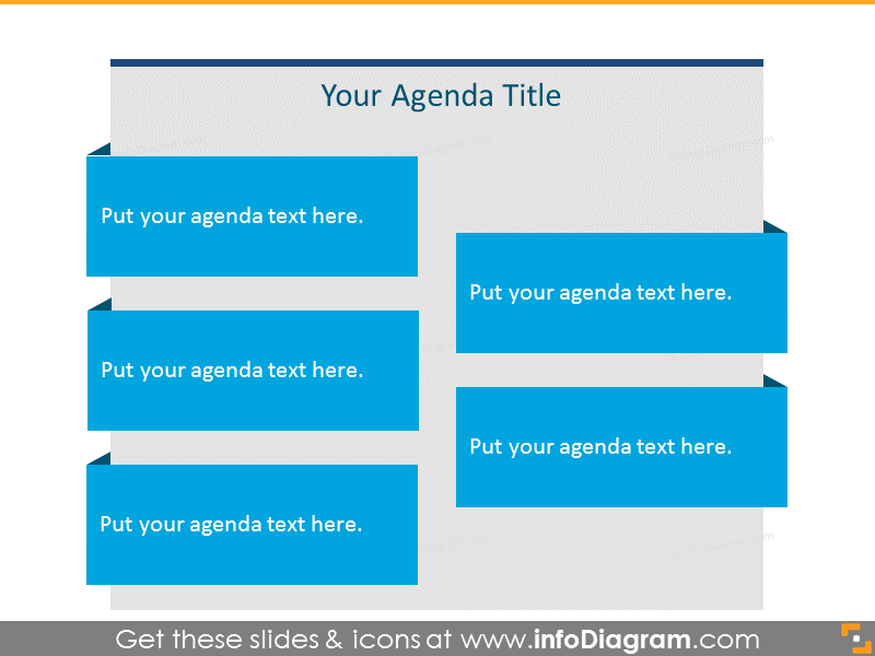 Flat Agenda List for 5 items