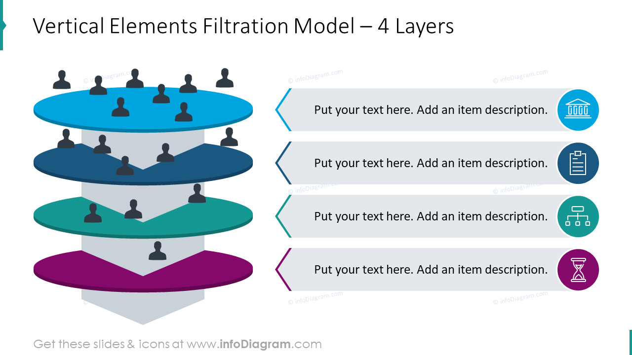 Vertical Elements Filtration Model PPT Template