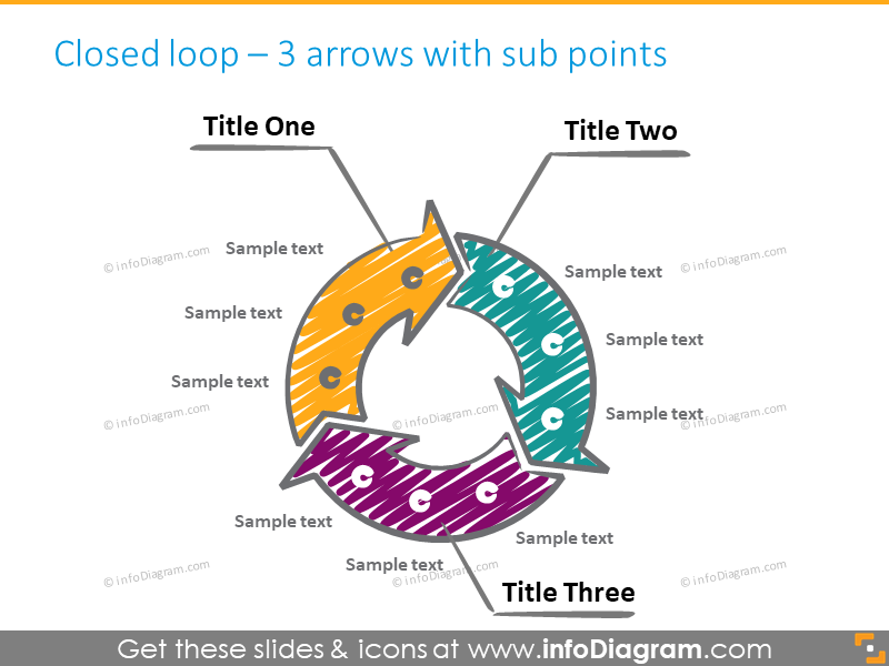 5 item pentagram diagram enumeration list ppt