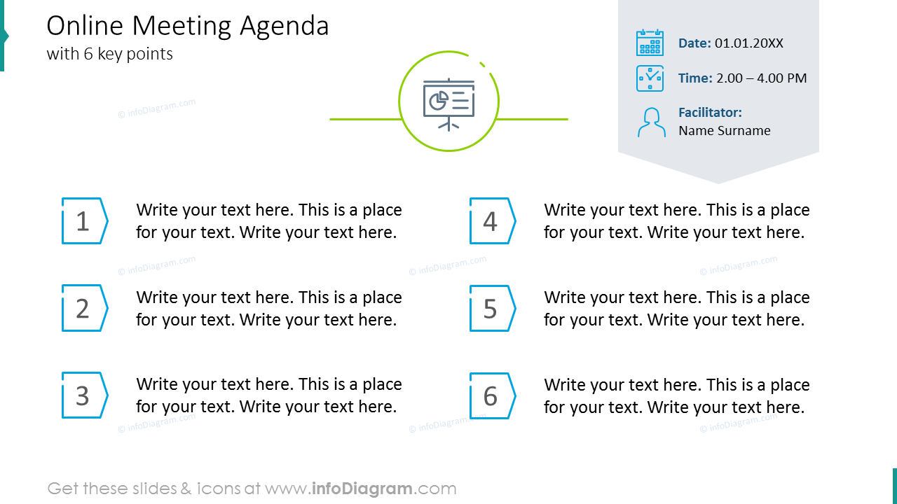 Online Meeting Agenda With Six Key Points