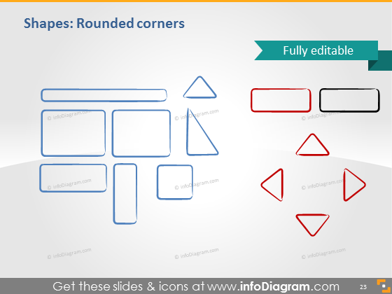 rounded rectangle frame hand drawn shape powerpoint