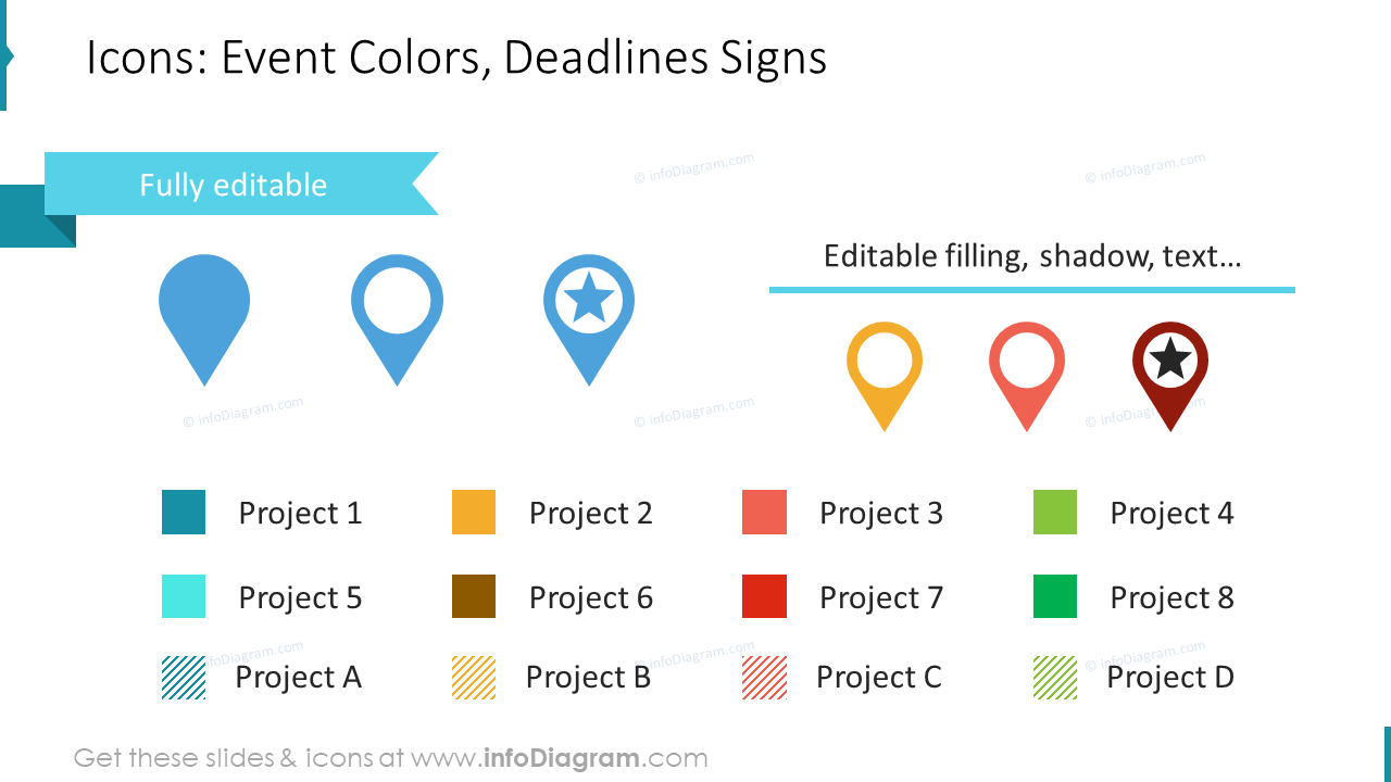 Icons: Event Colors, Deadlines Signs