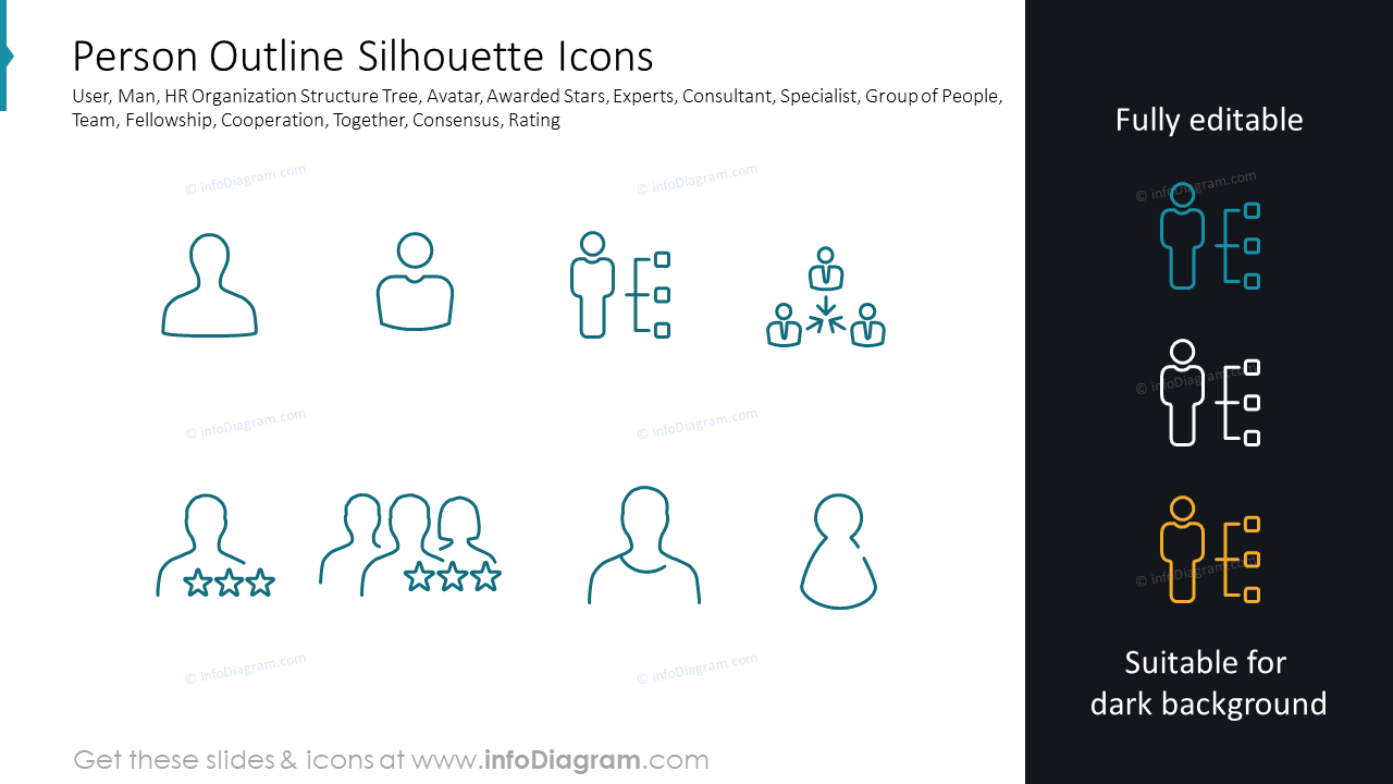 Person Outline Silhouette Icons