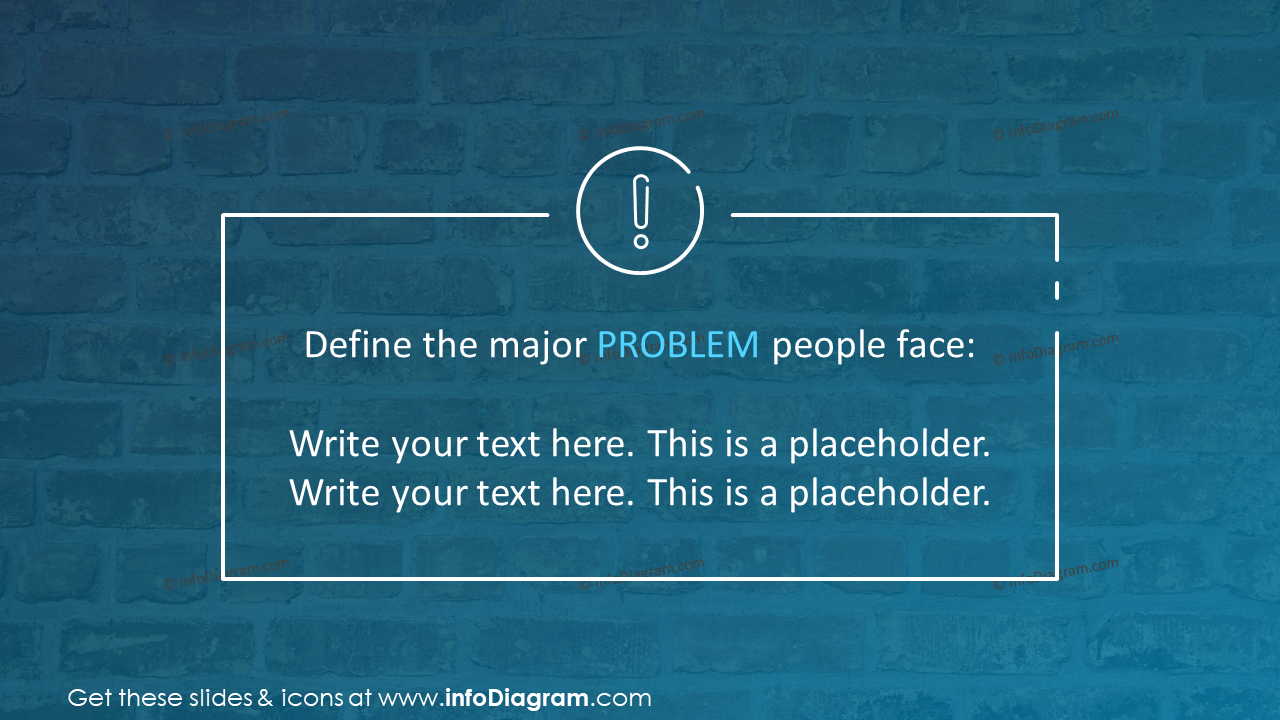 Problem description slide with placeholders