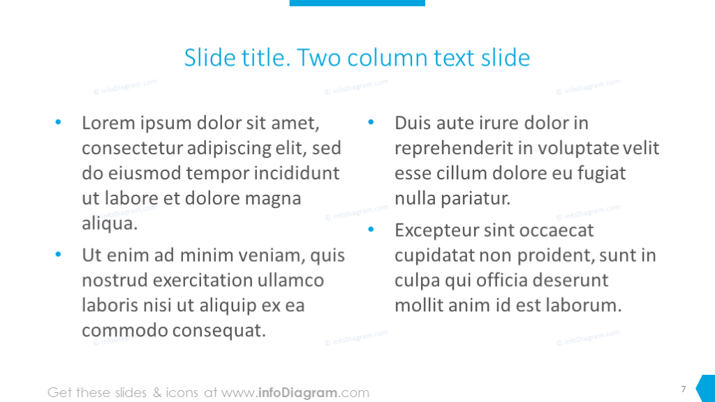 Two column text slide