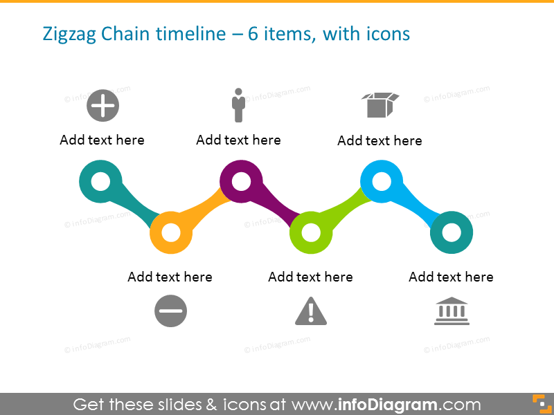 timeline infographic vector 6 steps with icons