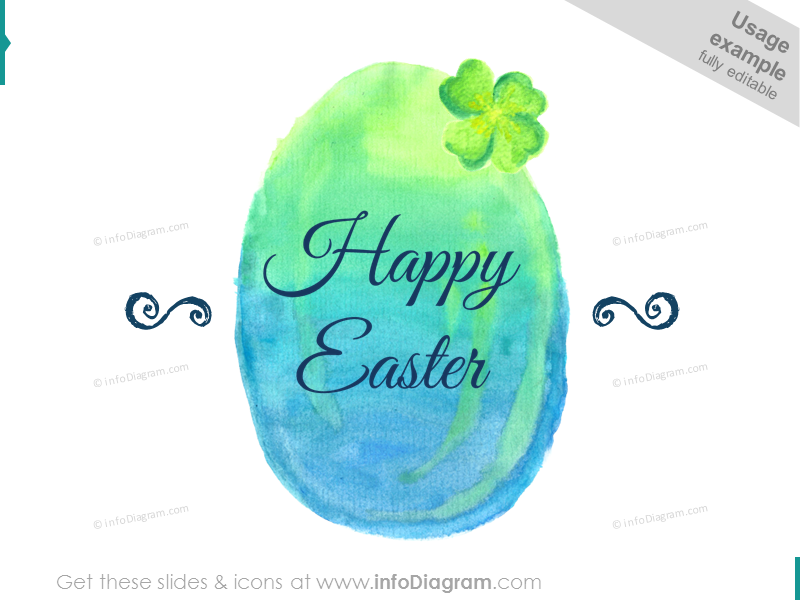 Handwritten Spring and Easter Icons (PPT clipart)