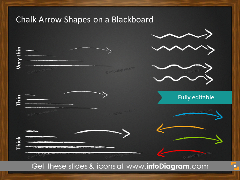 Handdrawn Arrows for sketched organic slides (PPT clipart shapes)