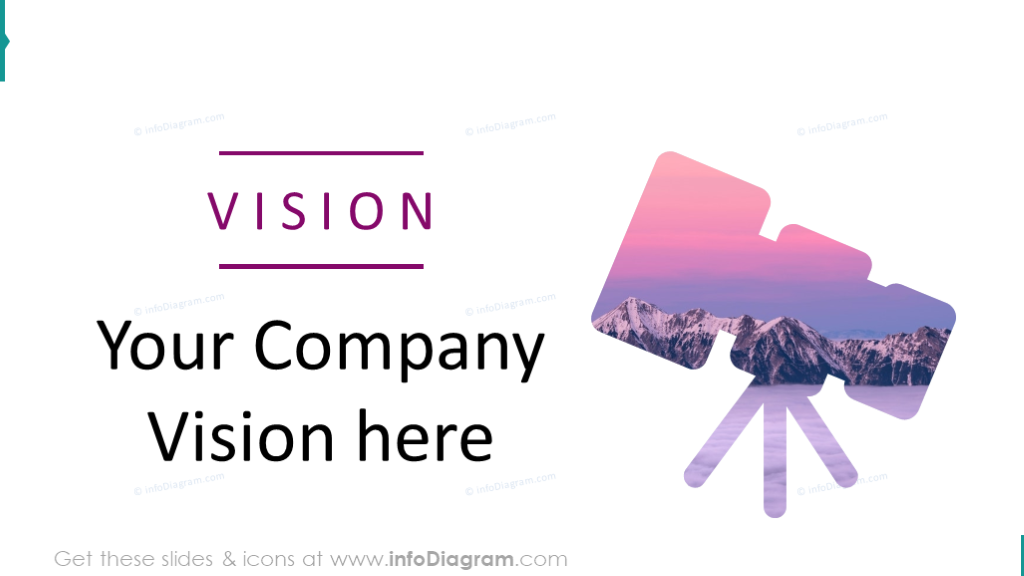 Example of the company vision creative slide