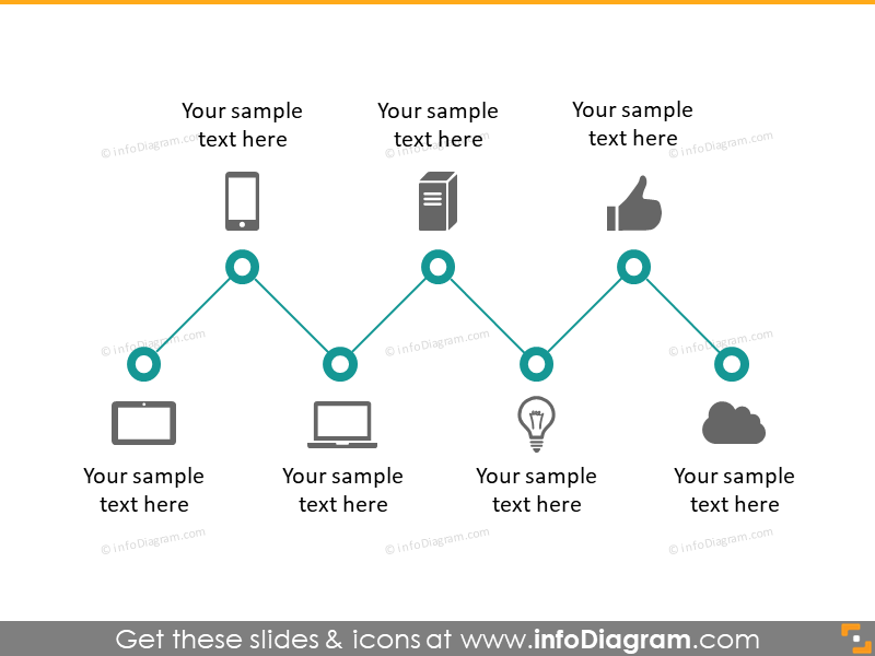 chain flow chart infographics ppt