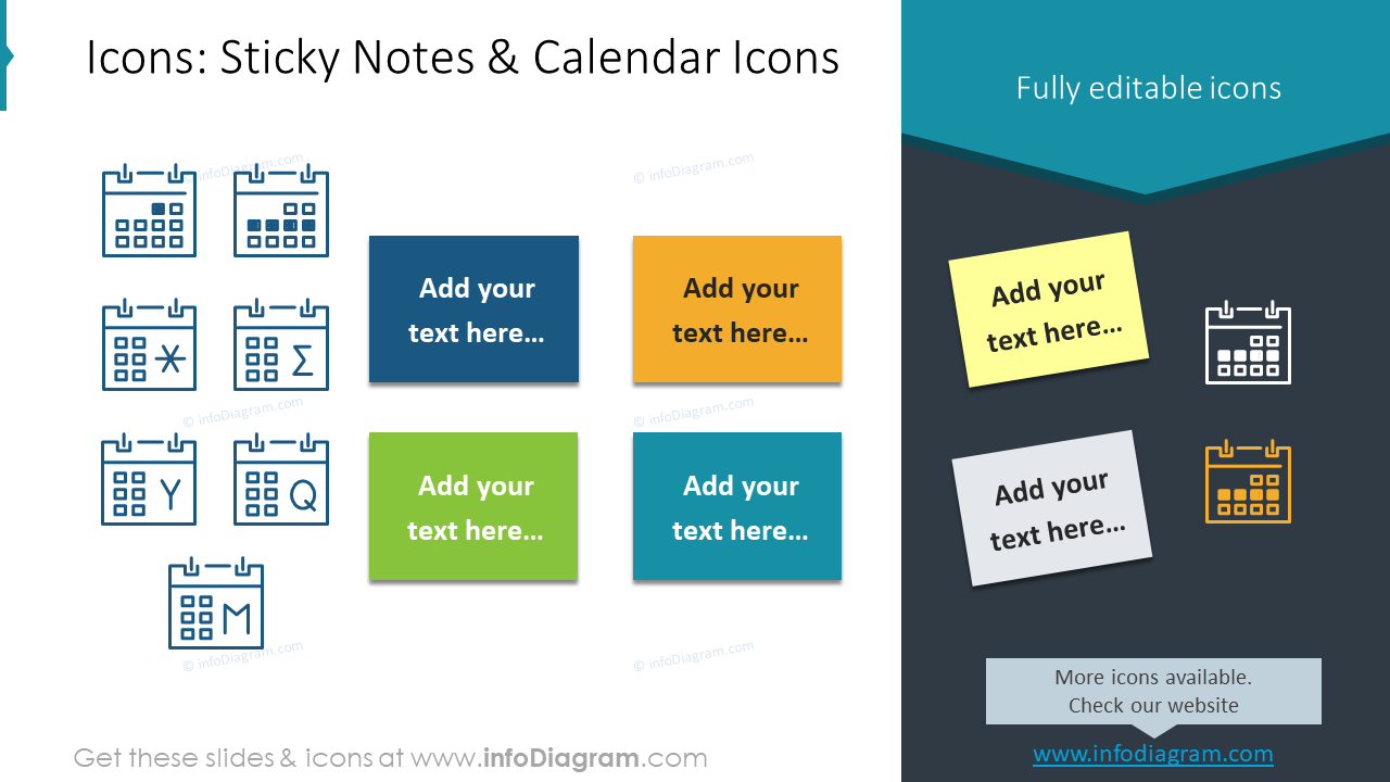 Icons: Sticky Notes & Calendar Icons