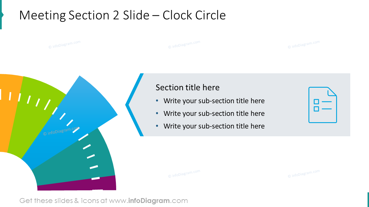 Meeting Section 2 Slide showed with clock circle