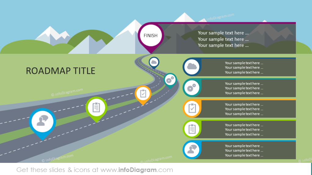 3d-curved-road-map-powerpoint-journey-highway-infographic