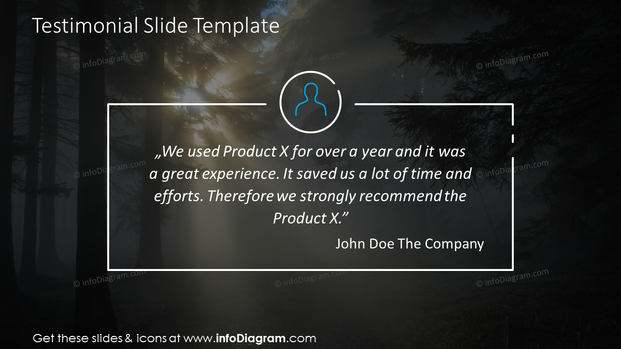 Testimonial Slide Template - infoDiagram