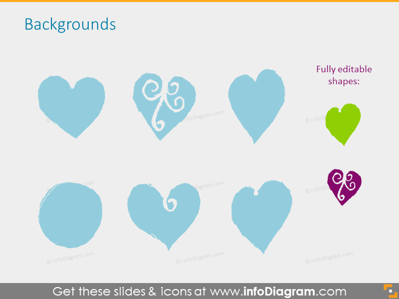 Seasonal Icons - Happy Valentines (PPT clipart)