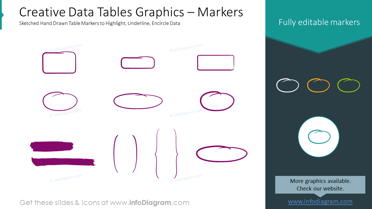 Creative Data Tables Graphics – Markers