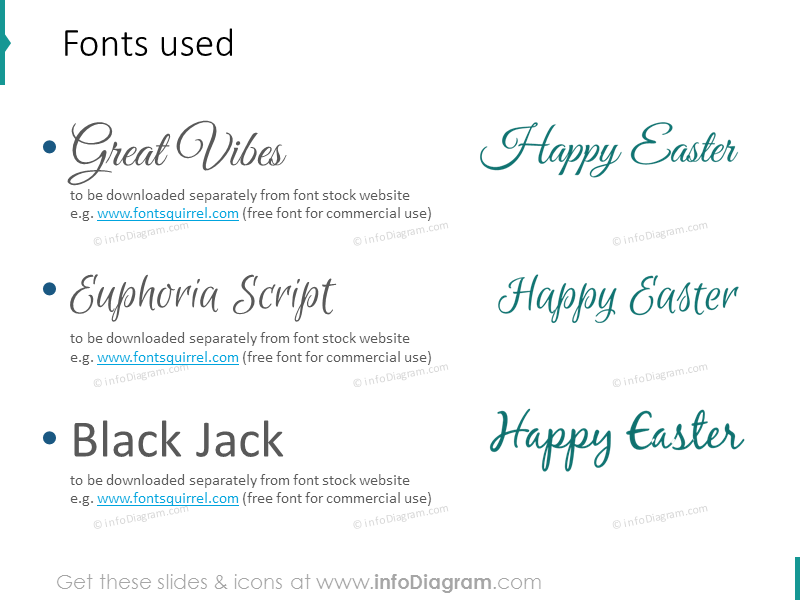 Handwritten Spring and Easter Icons (PPT clipart)