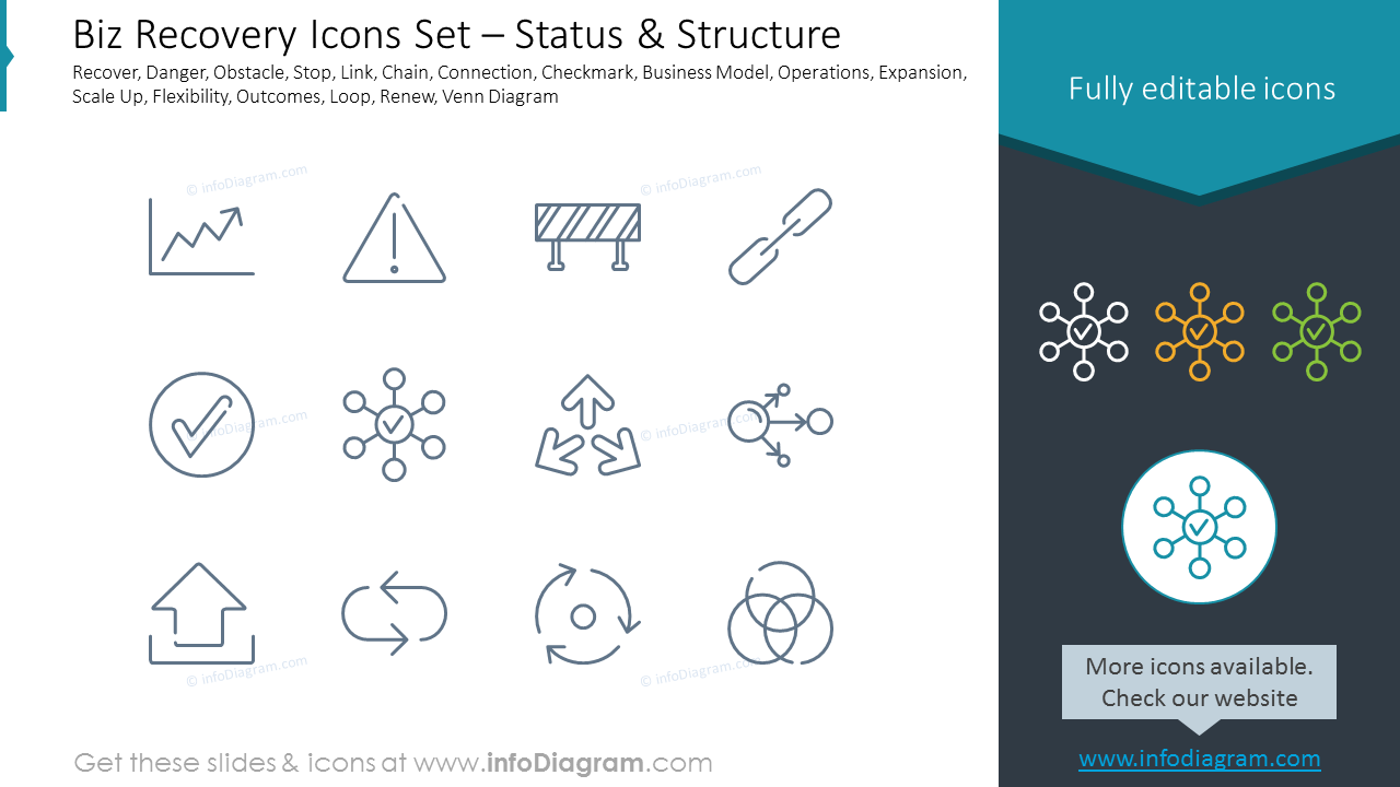 Biz Recovery Icons Set – Status & Structure