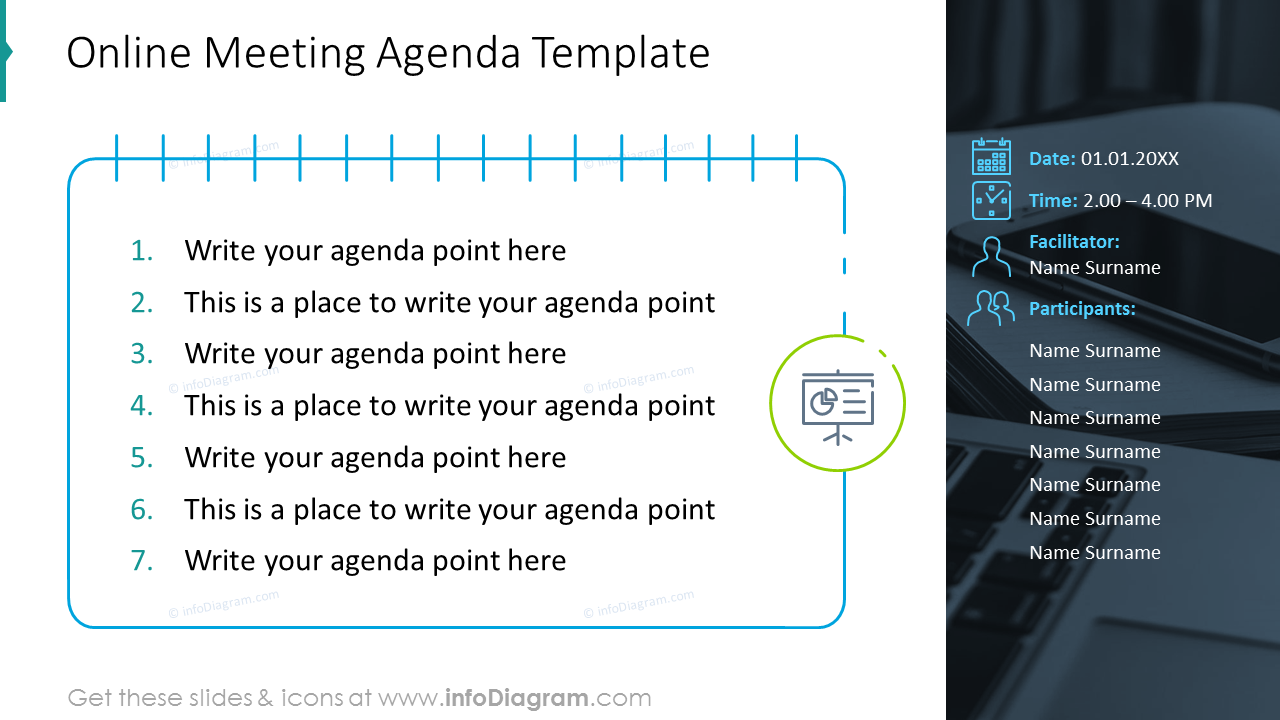 Online meeting agenda template