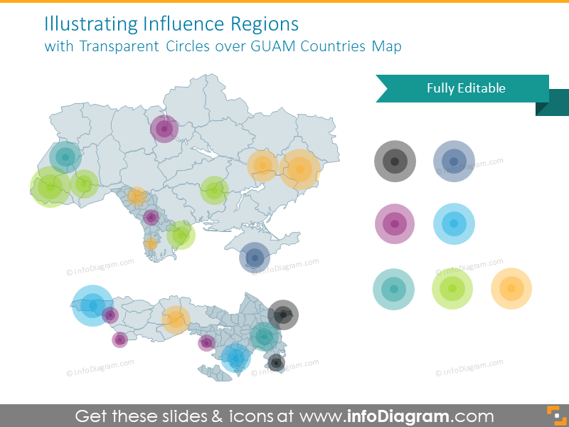 Influence Regions​ with Transparent Circles