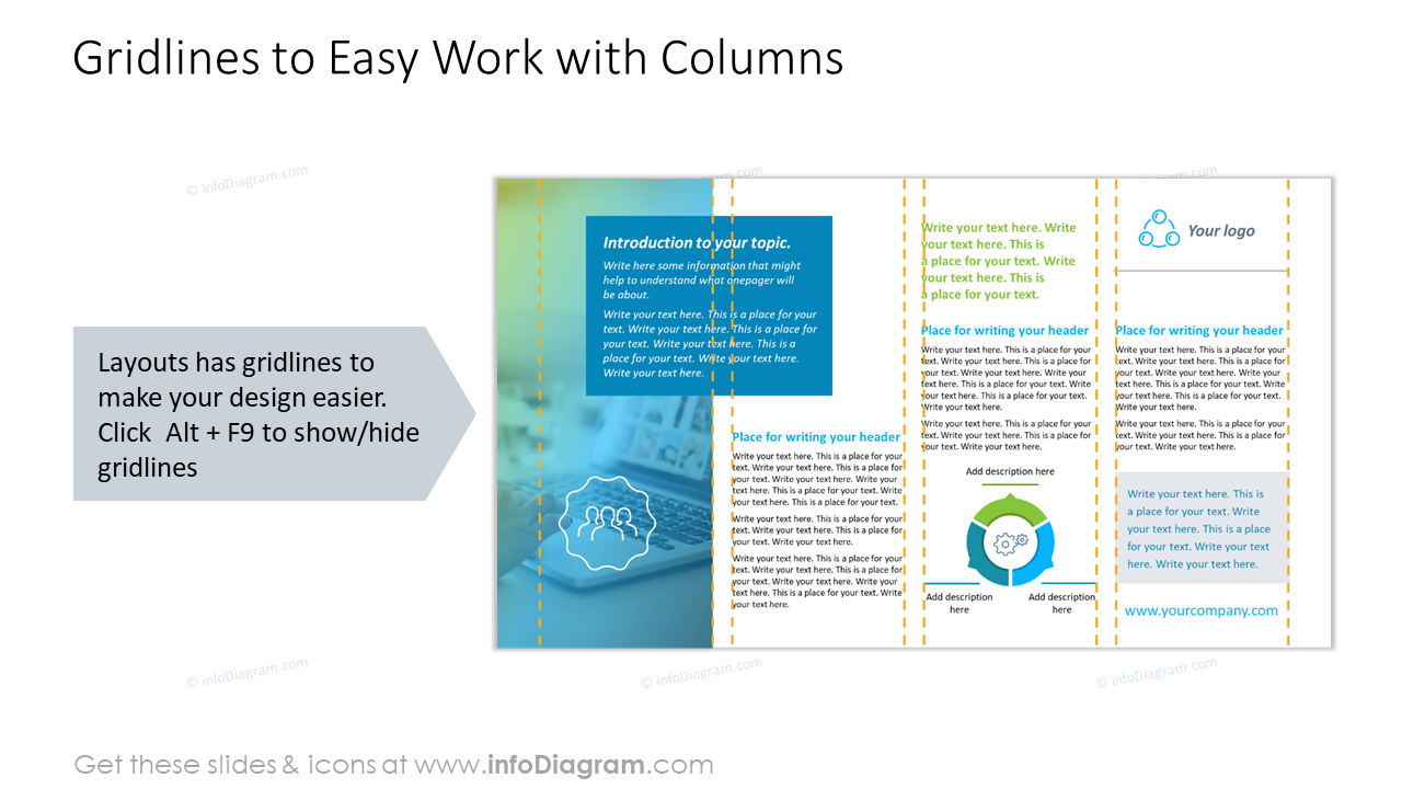 Gridlines to Easy Work with Columns