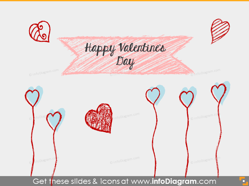 Seasonal Icons - Happy Valentines (PPT clipart)