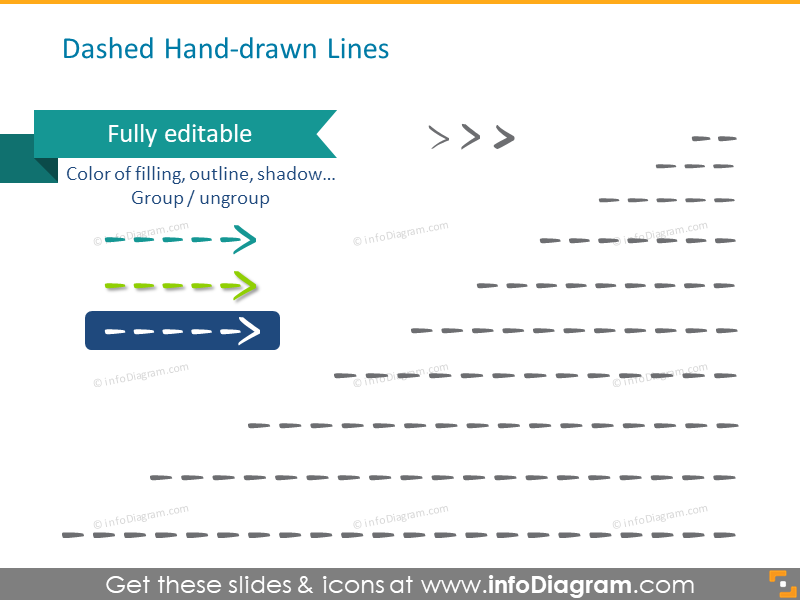 Handdrawn Arrows for sketched organic slides (PPT clipart shapes)