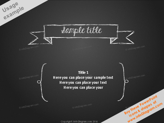 Black board Doodle Banner Title White Pencil Sketch PPT