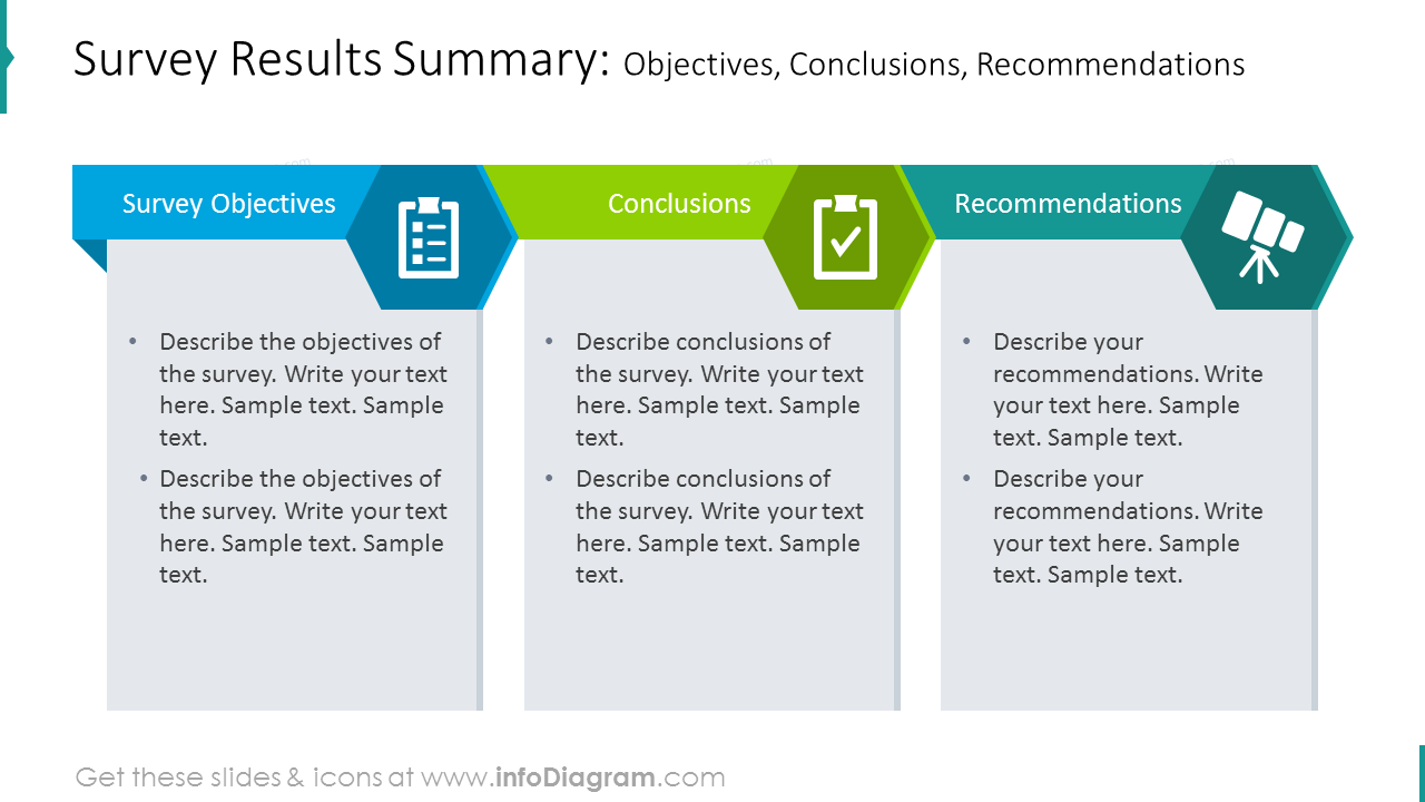 Survey Results Summary PowerPoint Template - infoDiagram