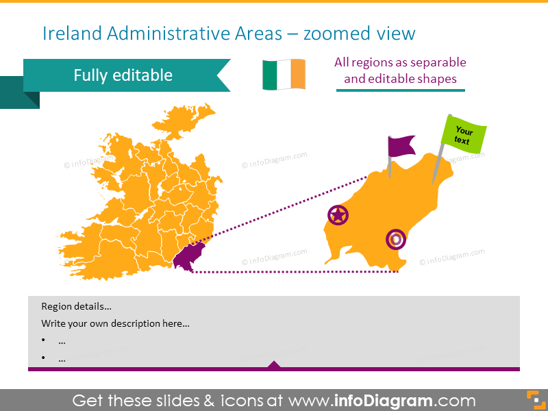 Ireland Administrative Areas Map - infoDiagram