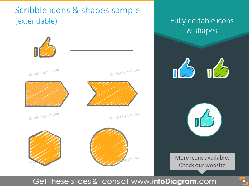 Free Infographics Diagrams and Symbols (PPT icons and shapes)