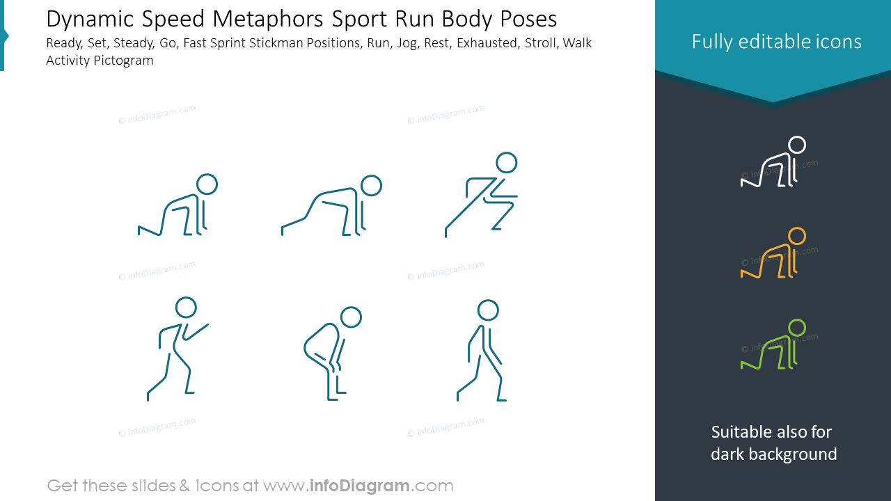 Dynamic Speed Metaphors Sport Run Body Poses