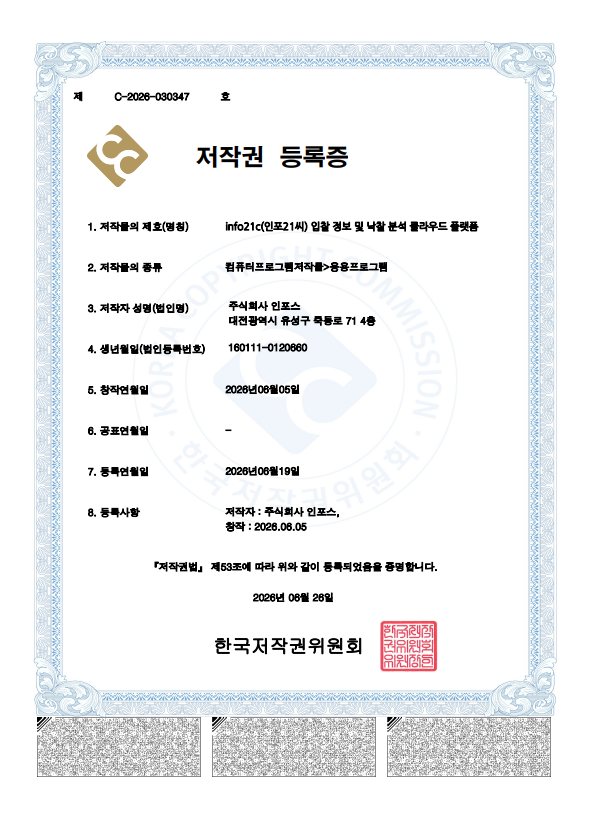 첨단기술기업 지정서