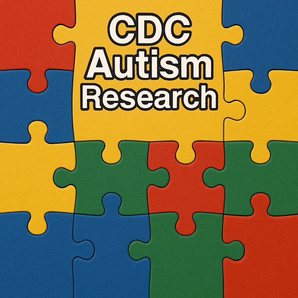color puzzle pieces with cdc autism report on the puzzle