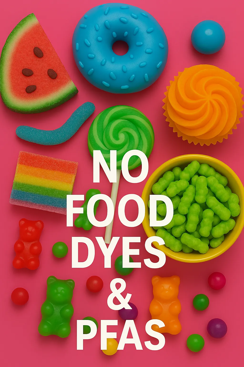 candy and sweets with no food dye and pfas